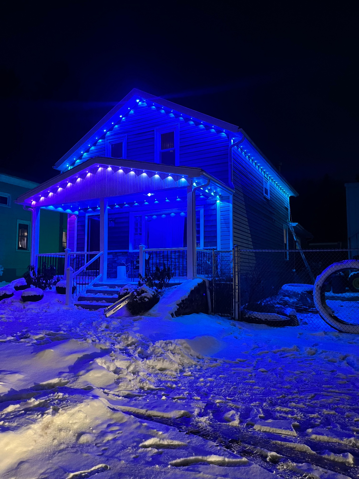All-Blue Winter Glow — 716 Exterior project in Western New York
